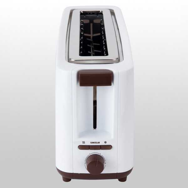 Tostadora Ranura Ancha 900 W, Blanca-Marrón JATA HOGAR