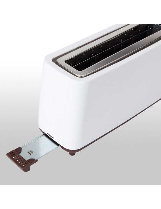 Tostadora Ranura Ancha 900 W, Blanca-Marrón JATA HOGAR