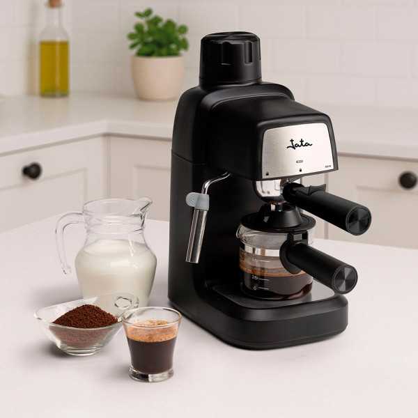 Cafetera de Hidropresión 800 W, 240 ml, Negra JATA HOGAR