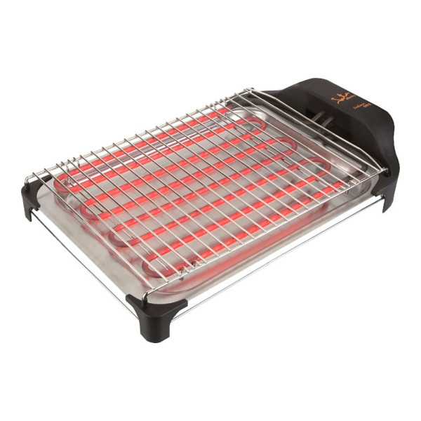 Barbacoa Eléctrica 2400 W Inox, 42 x 26 x 7 cm JATA HOGAR