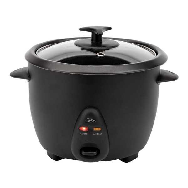 Arrocera Eléctrica 900 W 2,2 L, Negra, Ø29 x 29 cm JATA HOGAR
