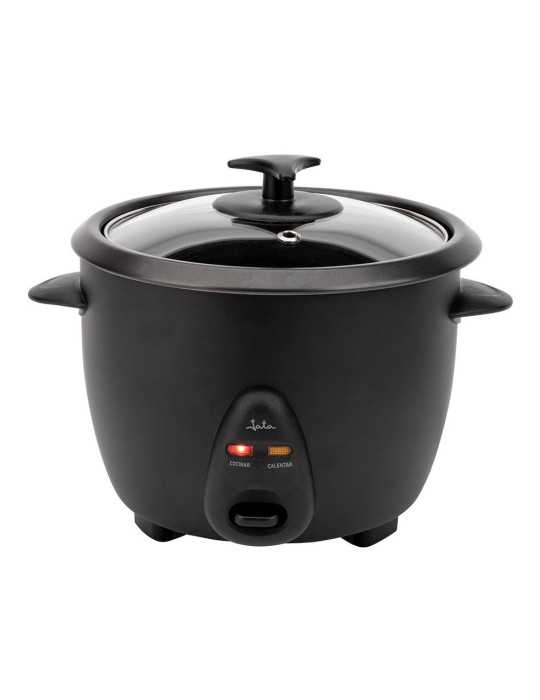 Arrocera Eléctrica 900 W 2,2 L, Negra, Ø29 x 29 cm JATA HOGAR