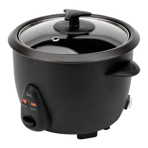 Arrocera Eléctrica 900 W 2,2 L, Negra, Ø29 x 29 cm JATA HOGAR