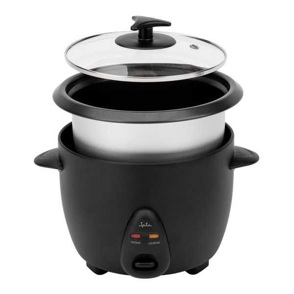 Arrocera Eléctrica 900 W 2,2 L, Negra, Ø29 x 29 cm JATA HOGAR