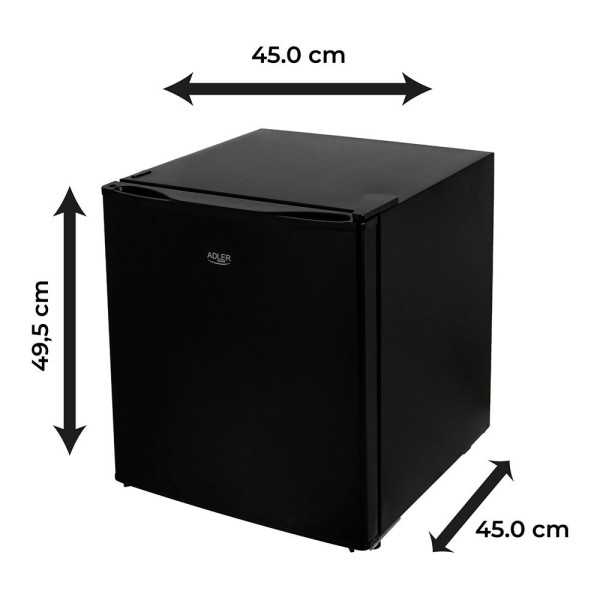 Refrigerador Bajo Encimera 45 l, 450 x 450 x 495 mm, Negro ADLER