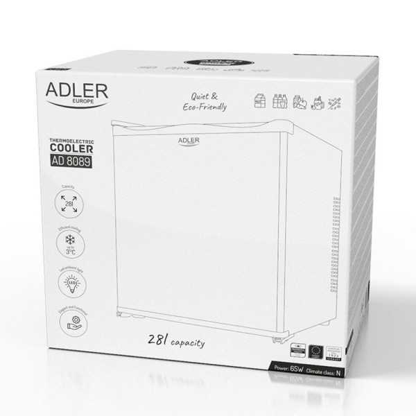 Refrigerador Termoeléctrico 28 l, 380 x 480 x 450 mm, Negro ADLER