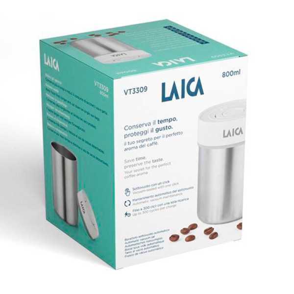Tarro al Vacío Automático, de Acero, 0,8 L LAICA