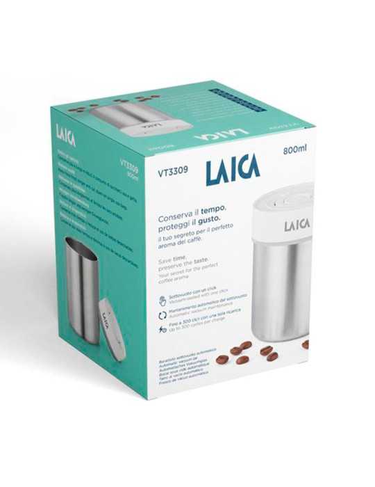 Tarro al Vacío Automático, de Acero, 0,8 L LAICA