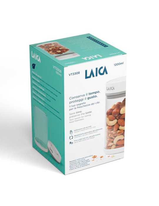 Tarro al Vacío Automático, de Cristal, 1,2 L LAICA