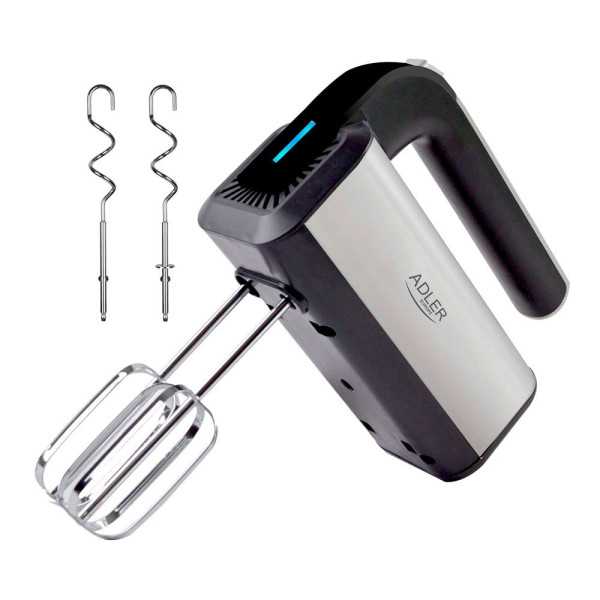 Batidora Amasadora de Mano, AD4225, Inox y Negra, 800 W ADLER