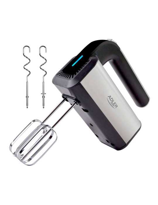 Batidora Amasadora de Mano, AD4225, Inox y Negra, 800 W ADLER