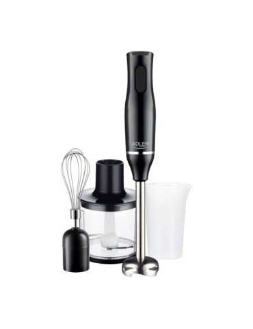 Batidora de Mano con Picadora y Vaso, AD4620, Negra, 800 W ADLER
