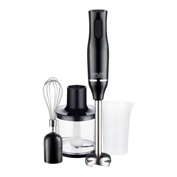 Batidora de Mano con Picadora y Vaso, AD4620, Negra, 800 W ADLER