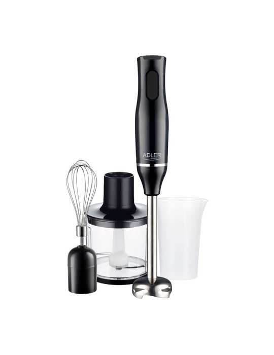 Batidora de Mano con Picadora y Vaso, AD4620, Negra, 800 W ADLER