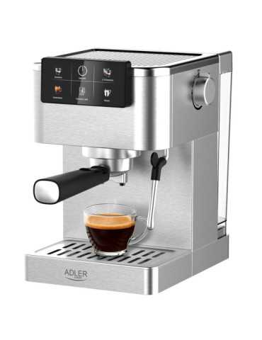 Cafetera Espresso 5 en 1 AD4390, Inox, 1350 W, 20 Bar ADLER