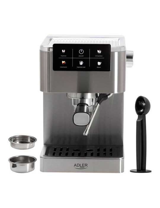 Cafetera Espresso 5 en 1 AD4390, Inox, 1350 W, 20 Bar ADLER