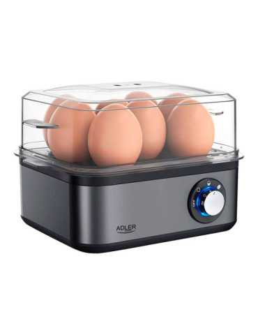 Cocedor de Huevos AD4486, Hasta 8 Huevos, Antracita, 800 W ADLER