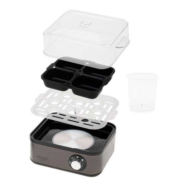 Cocedor de Huevos AD4486, Hasta 8 Huevos, Antracita, 800 W ADLER