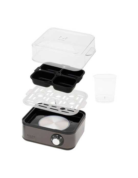 Cocedor de Huevos AD4486, Hasta 8 Huevos, Antracita, 800 W ADLER