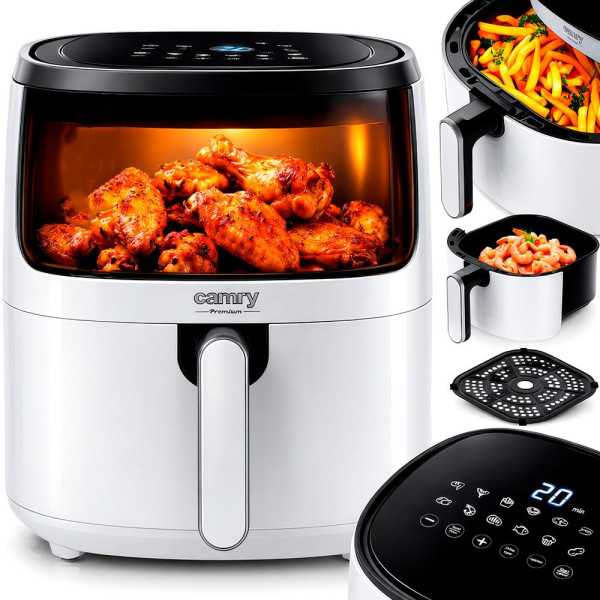 Freidora / Horno de Aire CR6313, Blanca y Negra, 5 L, 2000 W CAMRY