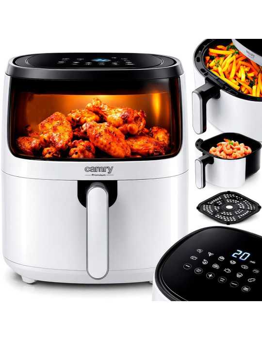 Freidora / Horno de Aire CR6313, Blanca y Negra, 5 L, 2000 W CAMRY