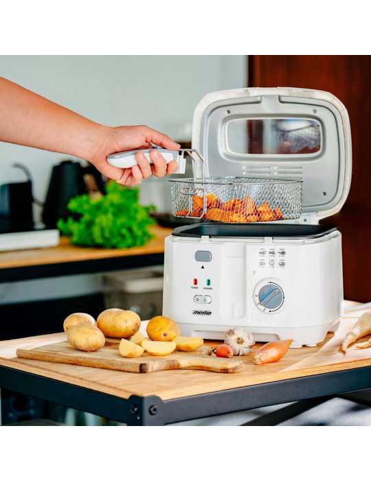 Freidora de Aceite MS4908G, Blanca, 2,5 L 1800 W MESKO