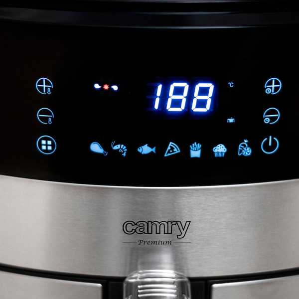 Freidora de Aire CR6311, Inox / Negra, 5 L, 2500 W CAMRY