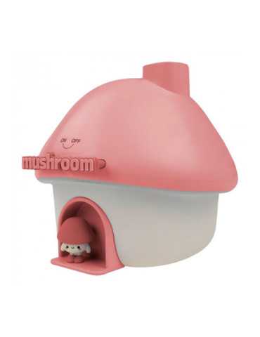 Humidificador con Luz LED RGB y Proyector Recargable Modelo Hongo Rosa MARY´S