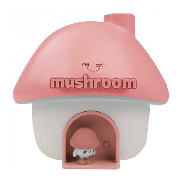 Humidificador con Luz LED RGB y Proyector Recargable Modelo Hongo Rosa MARY´S