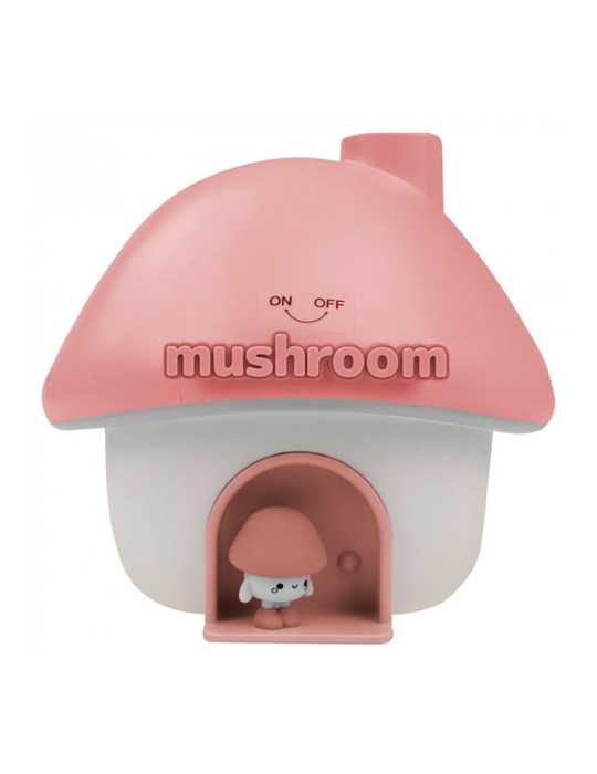 Humidificador con Luz LED RGB y Proyector Recargable Modelo Hongo Rosa MARY´S