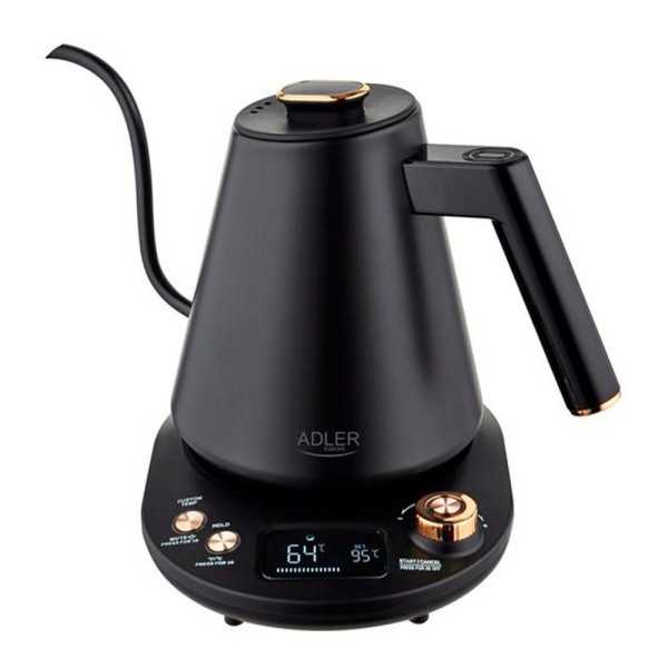 Hervidor de Agua AD1349, Metálico, Negro, 1 L 1100 W ADLER