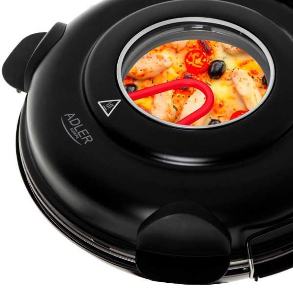 Horno Eléctrico para Pizza AD6314, Negro, 1200 W ADLER