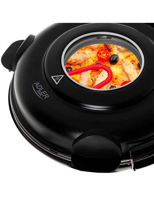 Horno Eléctrico para Pizza AD6314, Negro, 1200 W ADLER