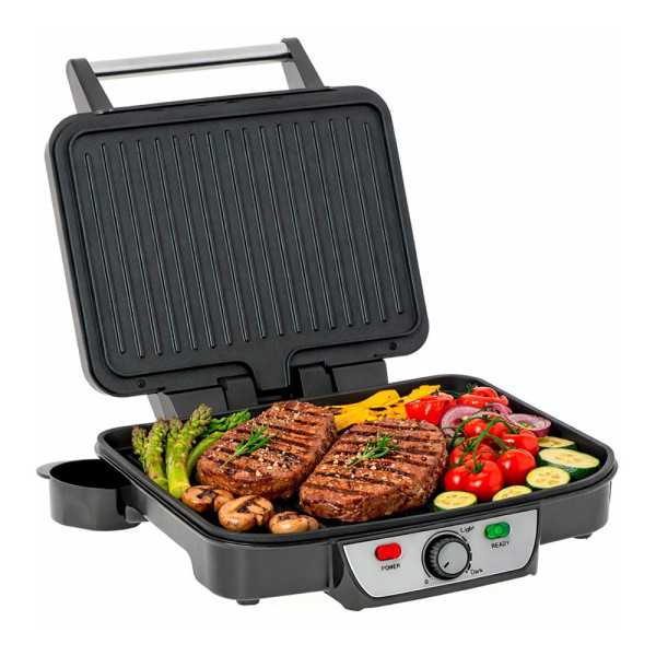 Grill Multifunción MS3050, Inox y Negra, 2500 W MESKO