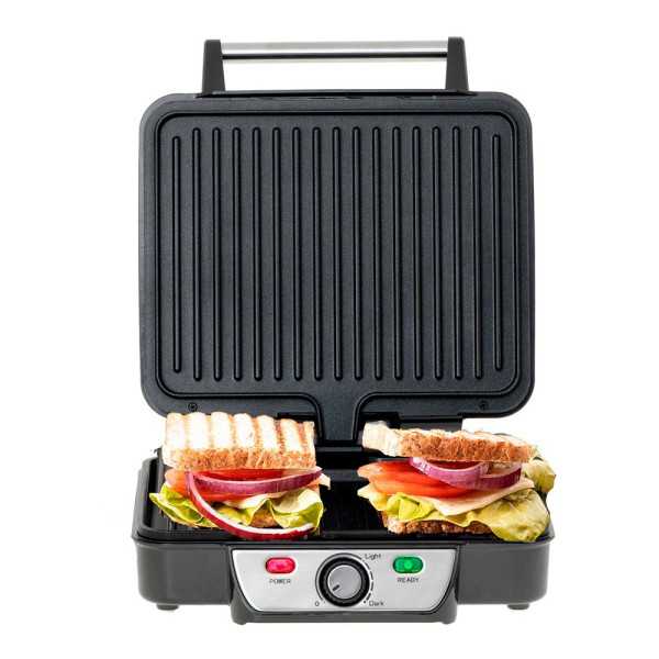 Grill Multifunción MS3050, Inox y Negra, 2500 W MESKO