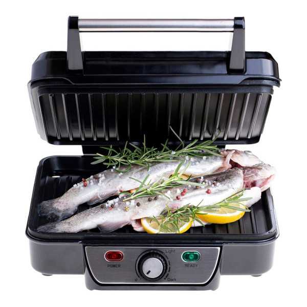 Grill Multifunción MS3050, Inox y Negra, 2500 W MESKO