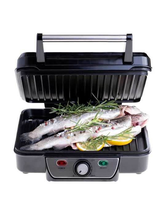 Grill Multifunción MS3050, Inox y Negra, 2500 W MESKO