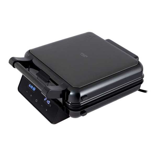 Sandwichera 4en1 AD3096 con Pantalla Táctil, Inox y Negra, 2200 W ADLER