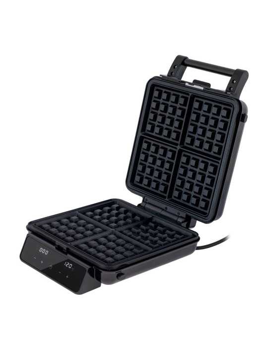 Sandwichera 4en1 AD3096 con Pantalla Táctil, Inox y Negra, 2200 W ADLER