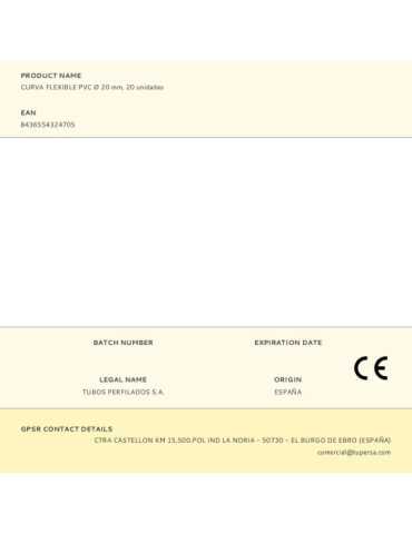 Curva Flexible PVC Ø 20 mm, 20 unidades TUPERSA 2