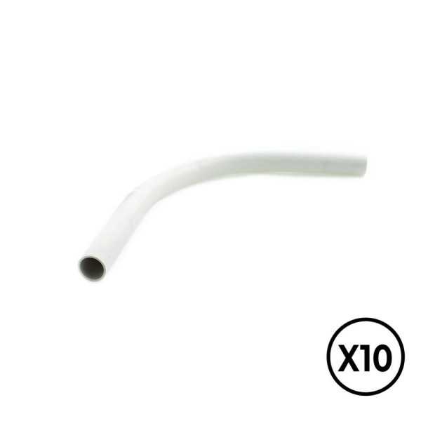 Curva Rigida PVC Ø 20 mm, Gris, 10 unidades TUPERSA