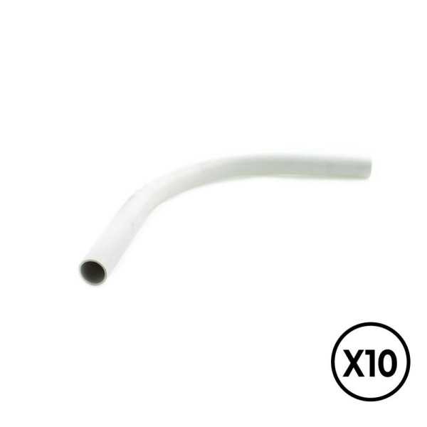 Curva Rigida PVC Ø 25 mm, Gris, 10 unidades TUPERSA