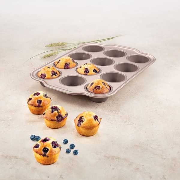 Molde de Silicona para 12 Muffins, Delícia, 40 x 27,5 x 3,6 cm TESCOMA