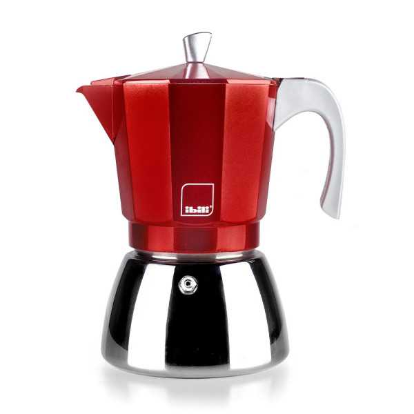 Cafetera Express Elba Roja, 12 Tazas IBILI
