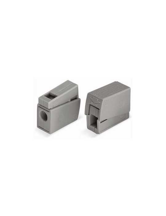Lote de 100 Unidades Conector Rápido en Linea Presilla 2 Vias, 1 Rígido + 1 Rígido, Semirígido o Flexible, Ø Máximo 2,5 WAGO