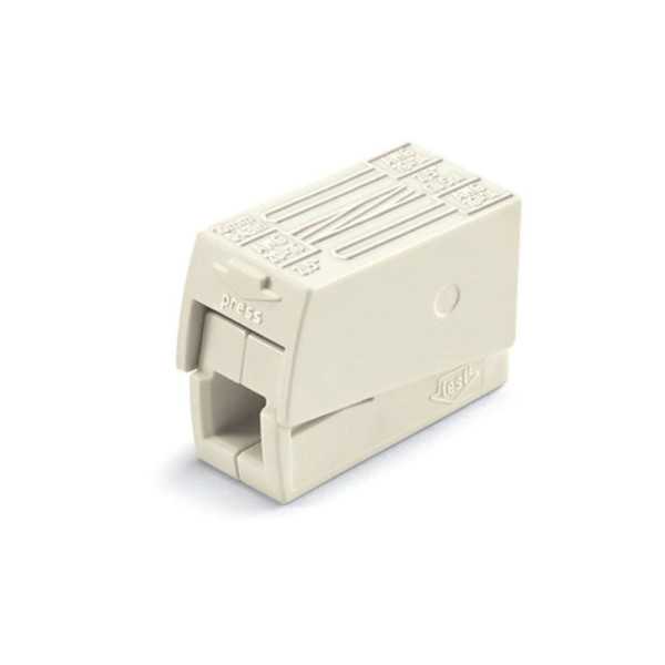 Lote de 100 Unidades Conector Rápido en Linea Presilla 3 Vias, 2 Rígidos + 1 Rígido, Semirígido o Flexible, Ø Máximo 2,5 WAGO