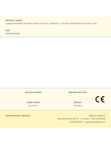 Lote de 100 Unidades Conector Rápido en Linea Presilla 3 Vias, 2 Rígidos + 1 Rígido, Semirígido o Flexible, Ø Máximo 2,5 WAGO 2