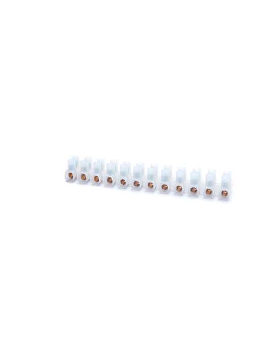 Lote de 10 Unidades Regleta de Conexión 12 Polos 16 mm² Natural TEKOX