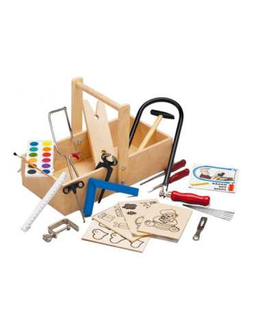 Caja de Carpintería y Marquetería Infantil con Mesa de Trabajo PEBARO