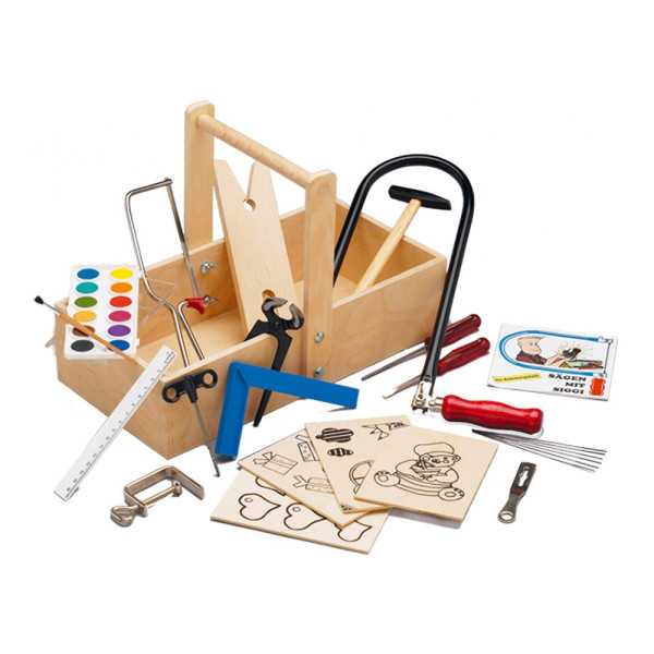 Caja de Carpintería y Marquetería Infantil con Mesa de Trabajo PEBARO